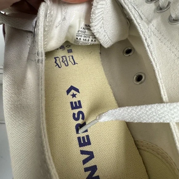 Converse White Chuck Taylor All Star Low Top - Unisex (Mens 8.5/Womens 10.5) - Picture 7 of 8